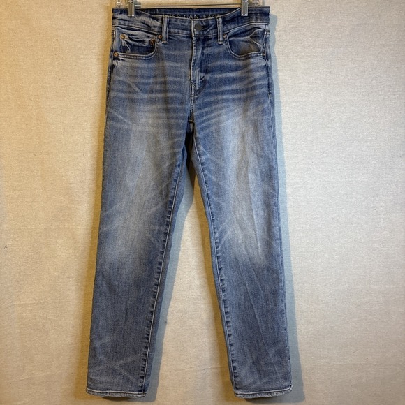American Eagle Mens Original‎ Straight Jeans Size 31 X 32 AirFlex Blue Denim - Picture 1 of 8